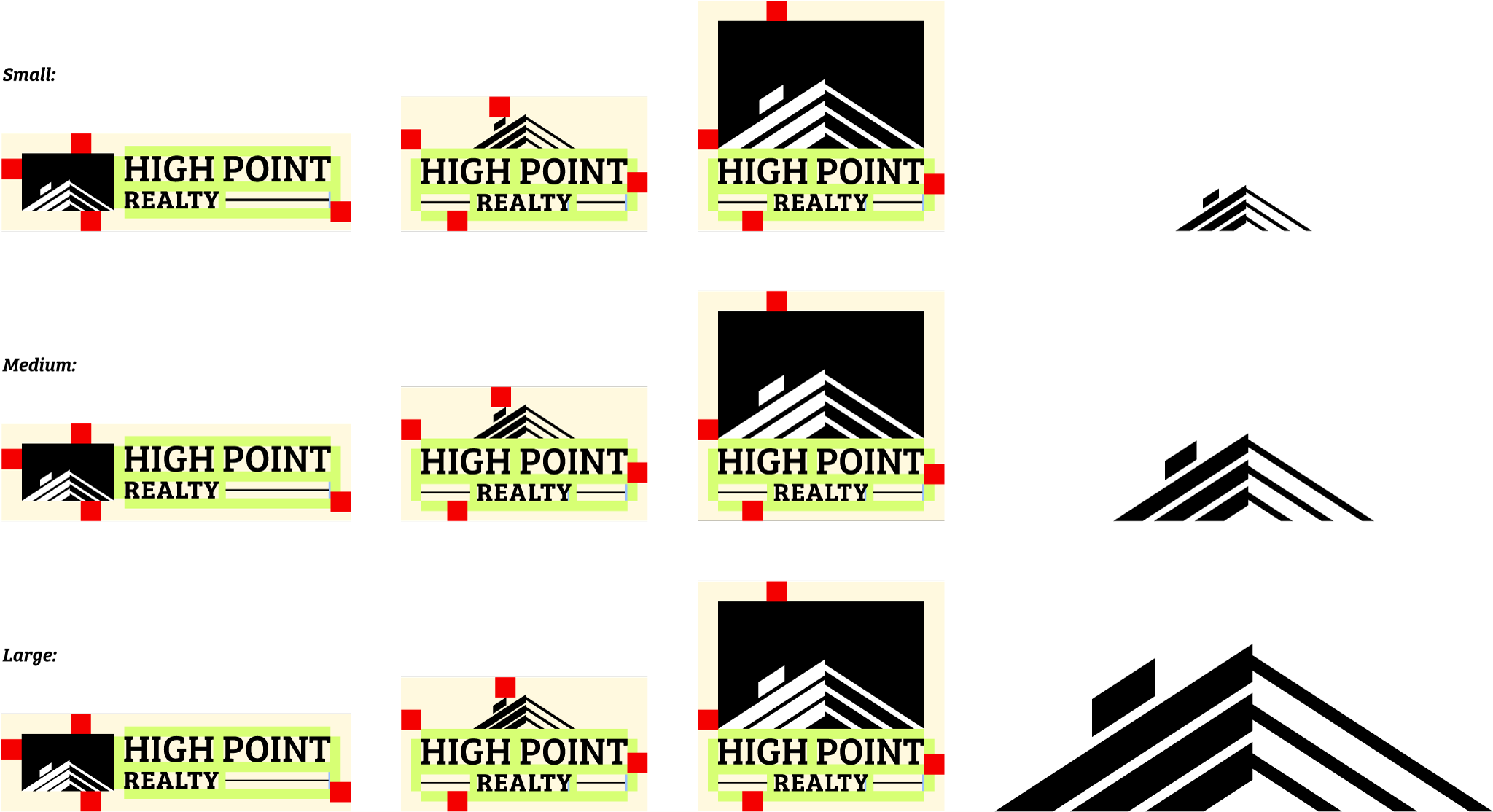 Final logo with guides