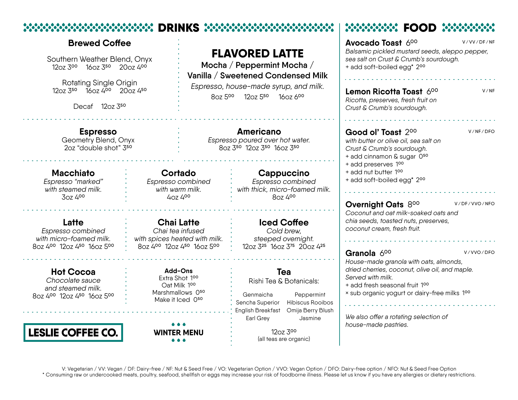 First Menu