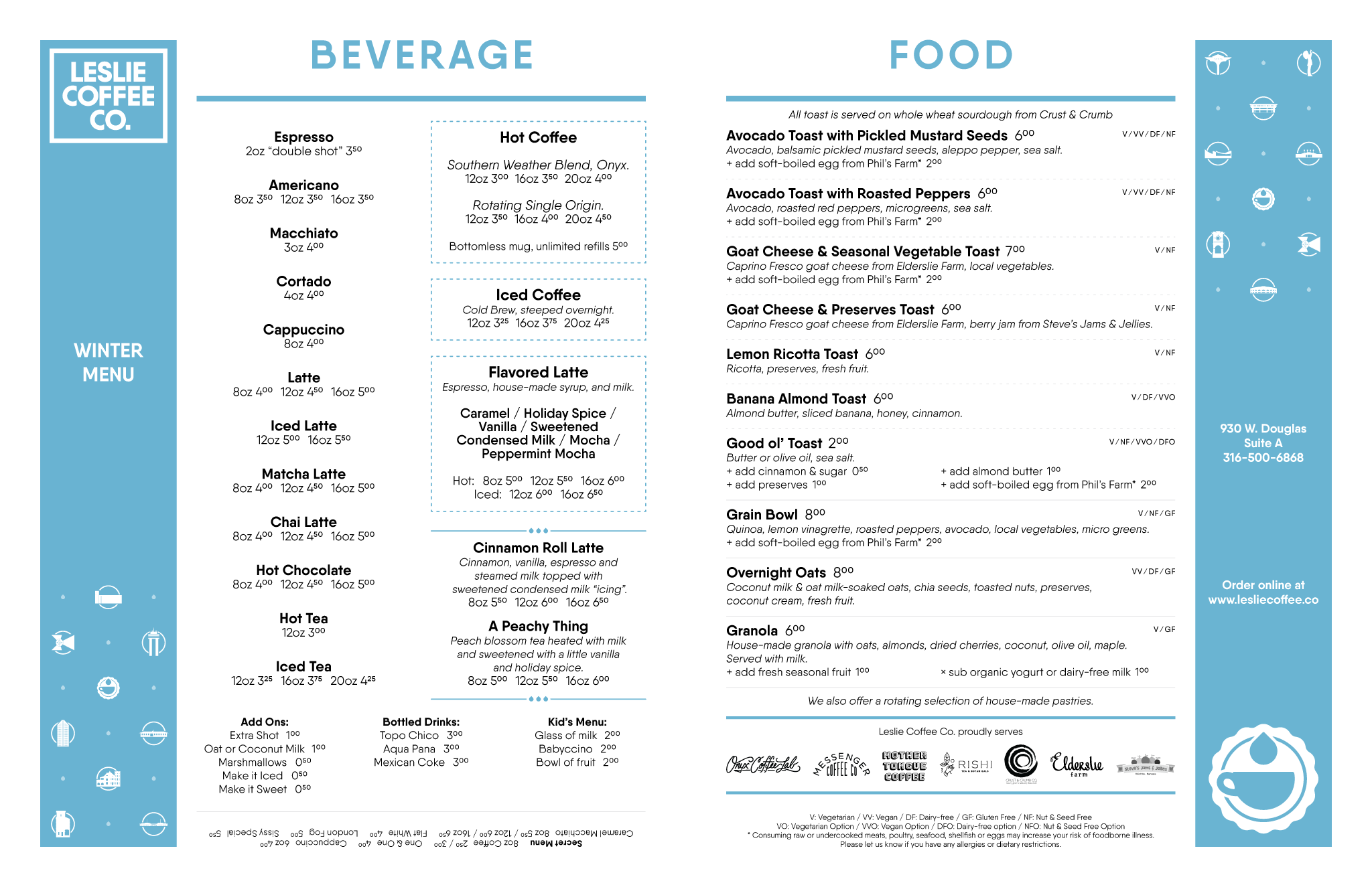 2019 Winter Menu